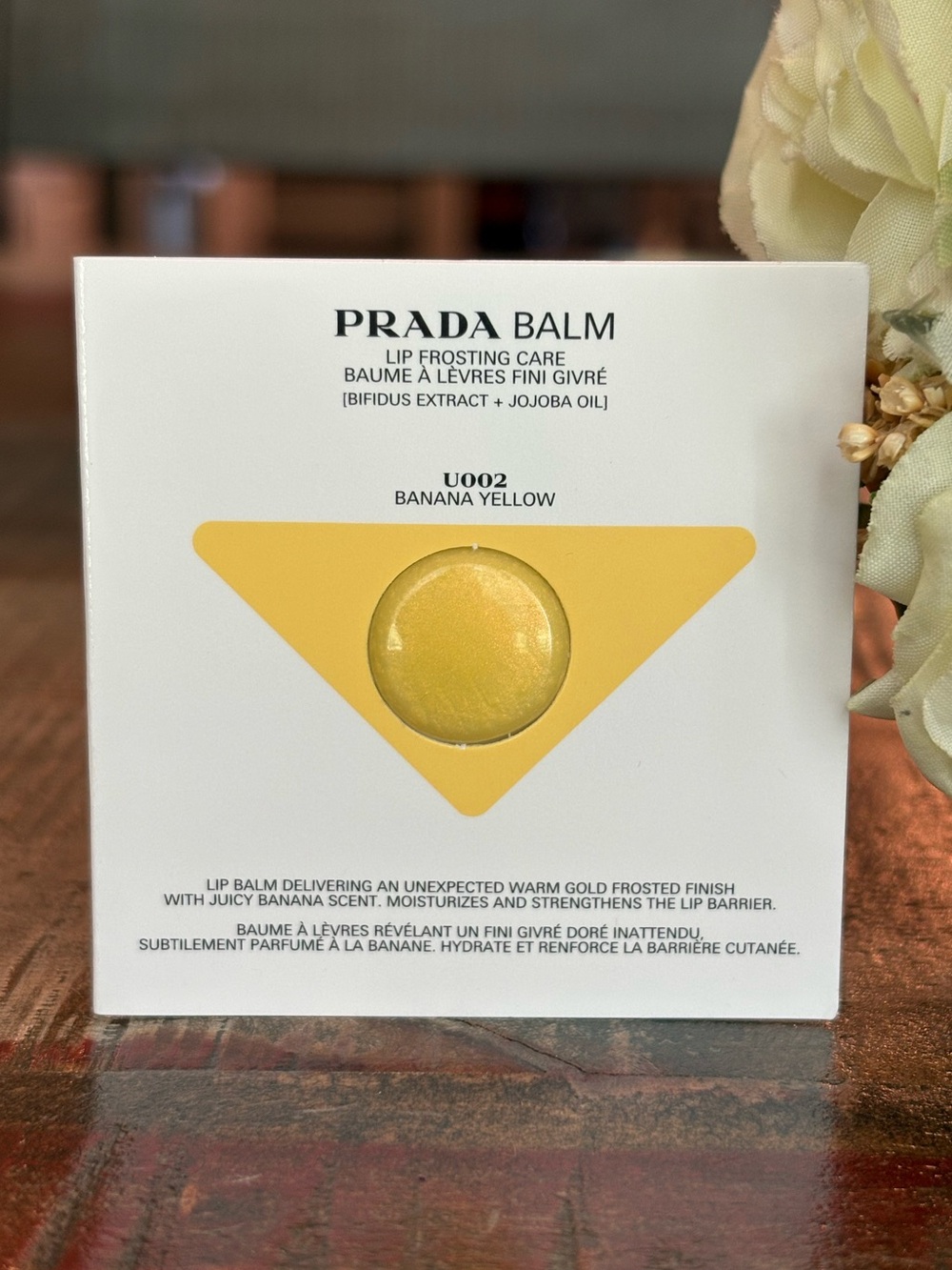 NEW Prada LIP BALM Lip Frosting Care SAMPLE in BANANA YELLOW!